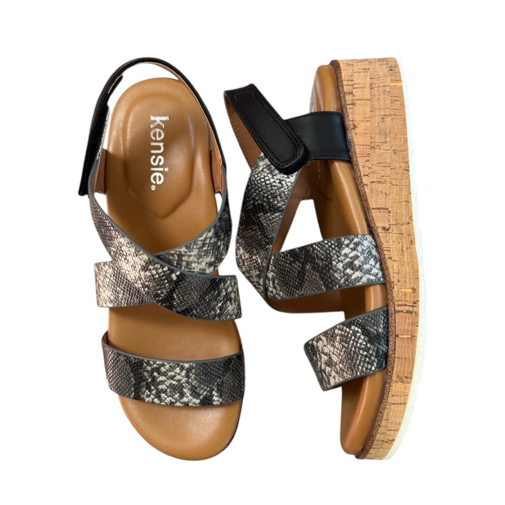 Kensie Strappy Wedge Sandals with Side Closure Palermo